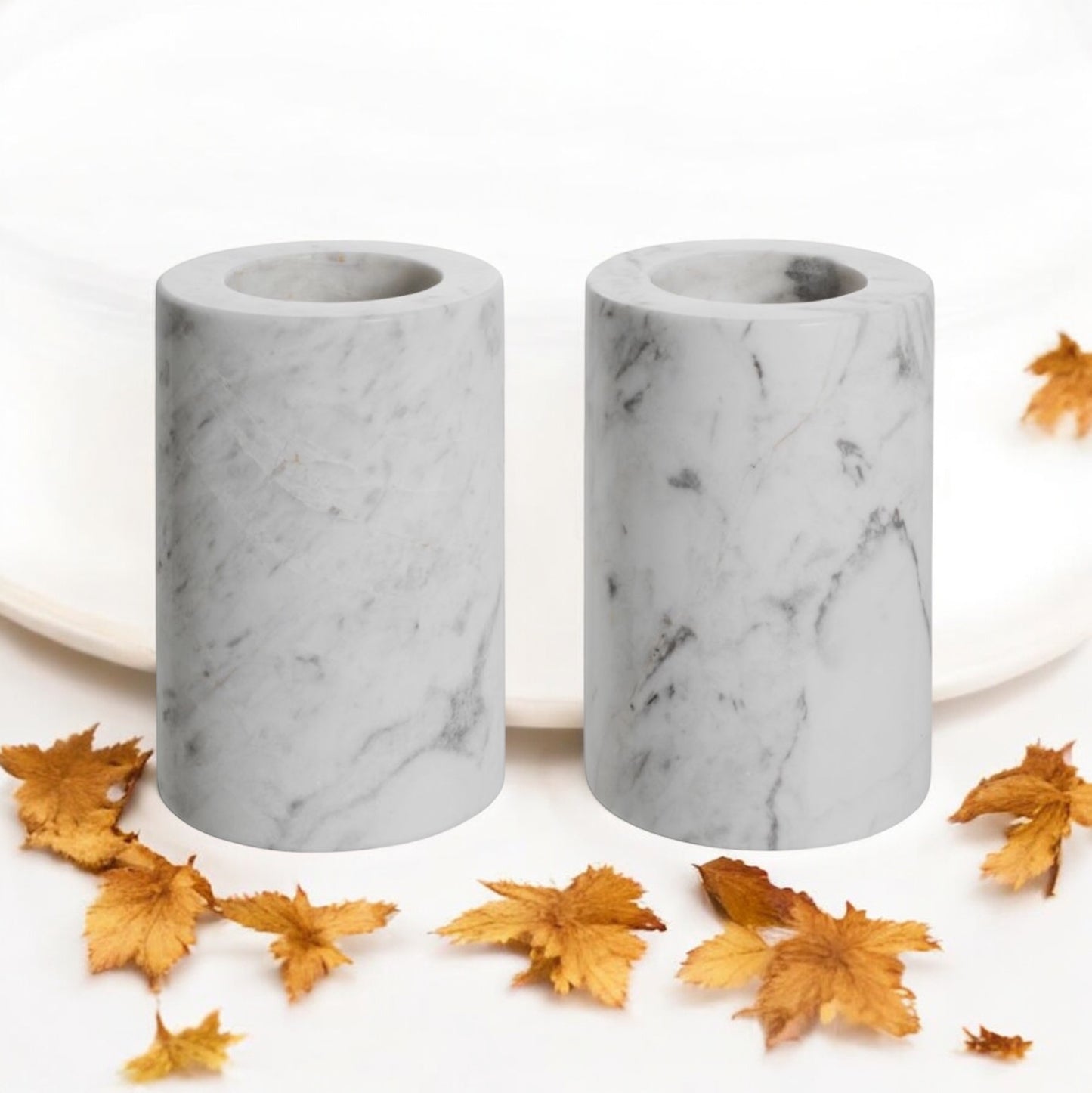 White Set Marble Holders
