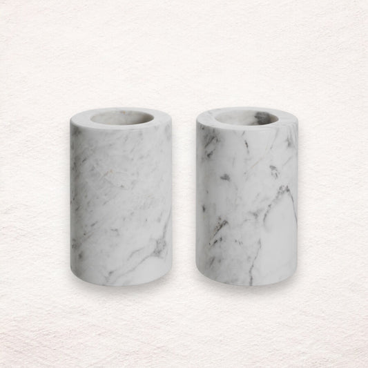 White Set Marble Holders